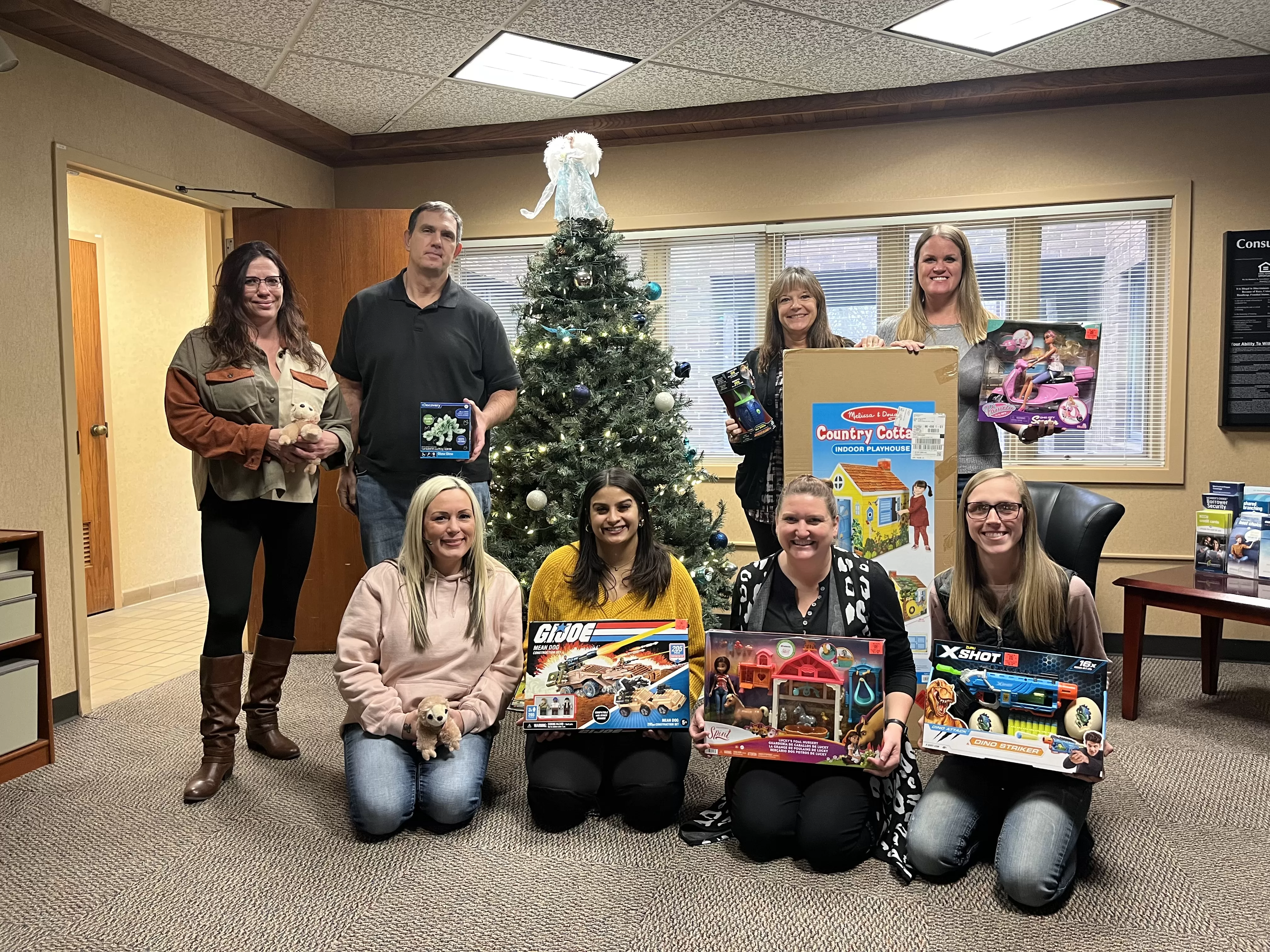 KCCU Staff with Angel Tree Gifts